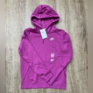 Nike Womens Fleece Pullover Hoodie Purple Sz Small DQ5793-518